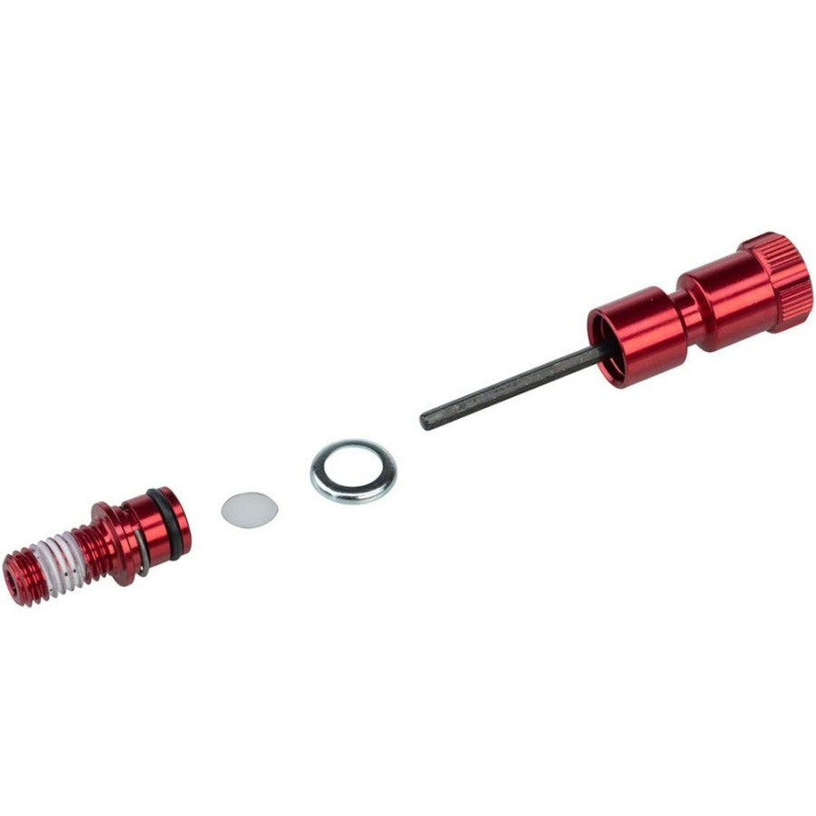 Components Rockshox | Rockshox Rebound Long Adjuster Knob/Bolt Kit Use 32Mm Maxle Lower Leg Forks Red 2022