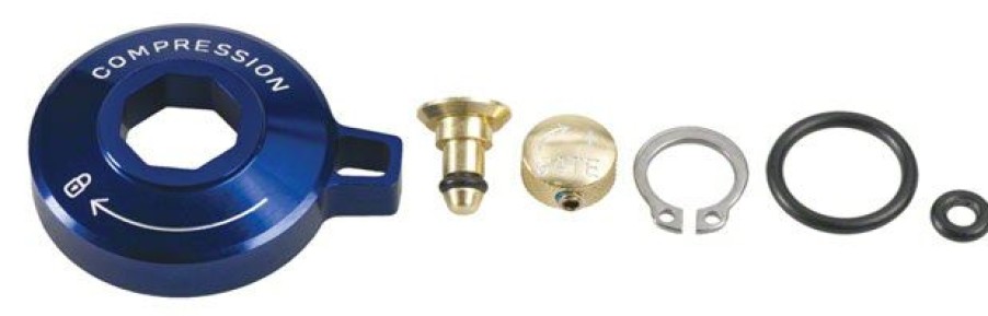 Components Rockshox | Rockshox Fork Compression Damper Knob Kit Crown Aluminum W/ Cir Clip 2022