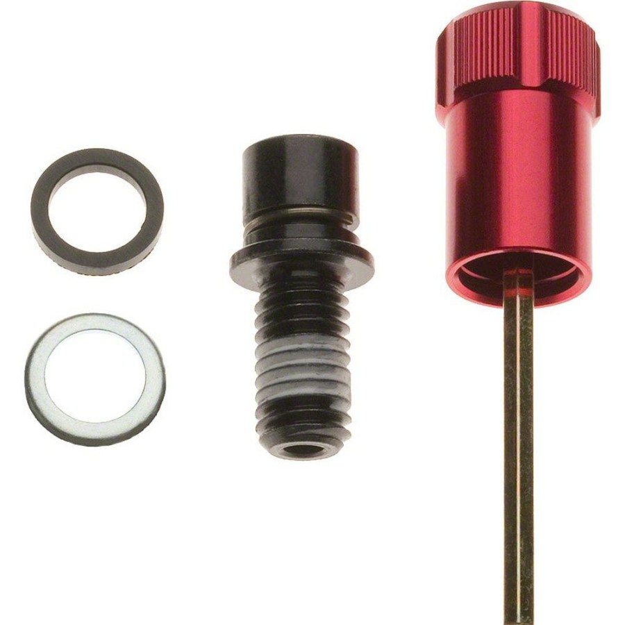 Components Rockshox | Rockshox Rebound Adjuster Knob/Bolt Kit, Aluminum Red, Short 2022